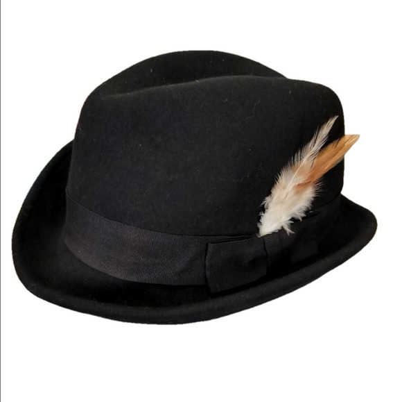 Bebe Black Fedora Hat Sleek Accessories - Picture 1 of 4